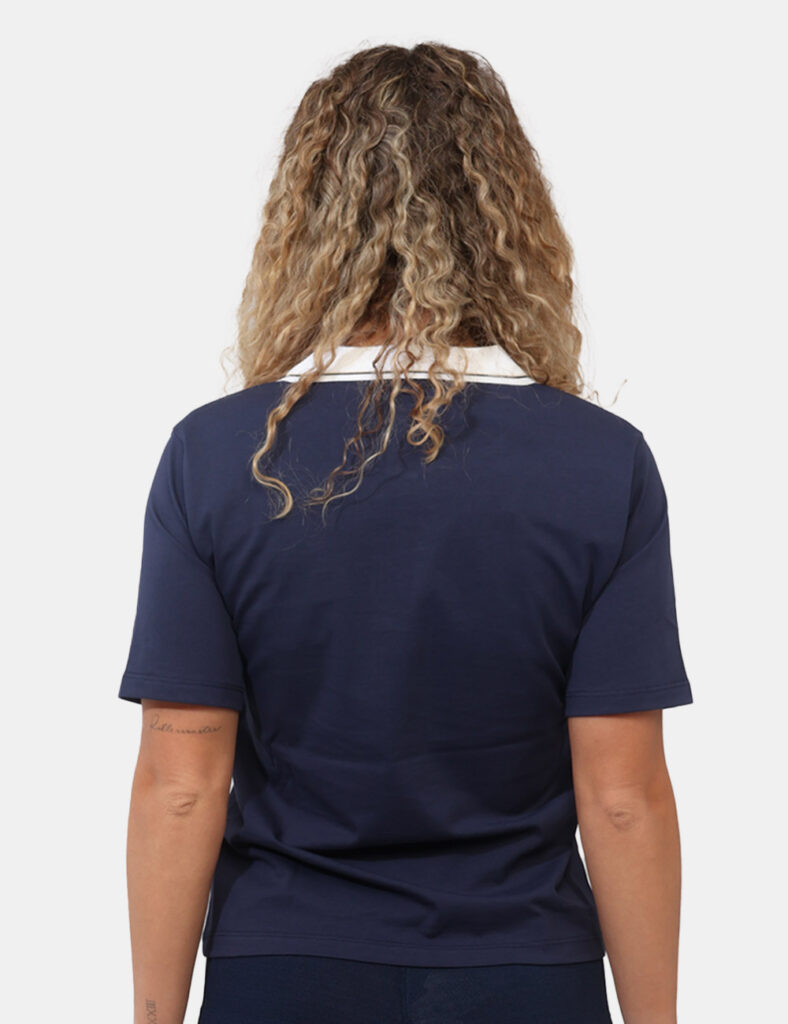 Abbigliamento donna scontato - Polo Materica Blu