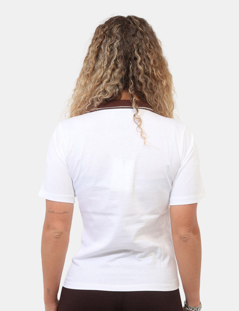 Abbigliamento donna scontato - Polo Materica Bianca