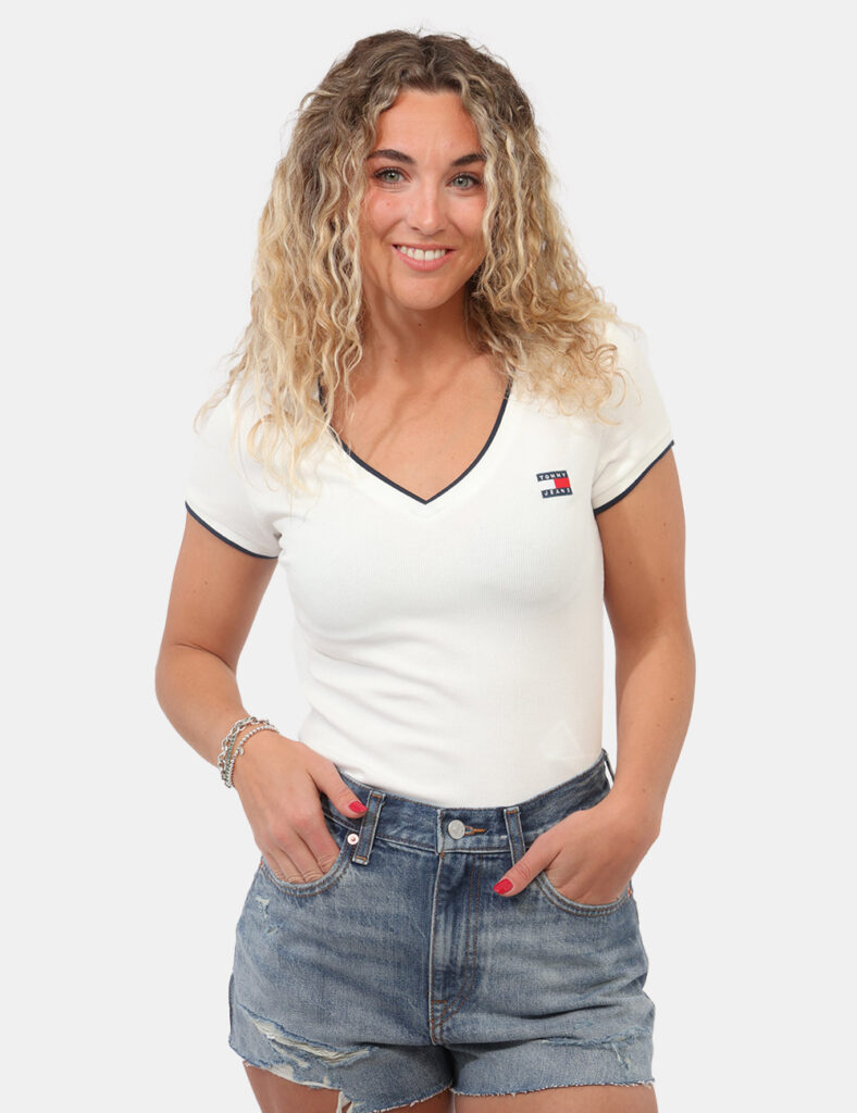 Abbigliamento donna scontato - T-shirt Tommy Hilfiger Bianca