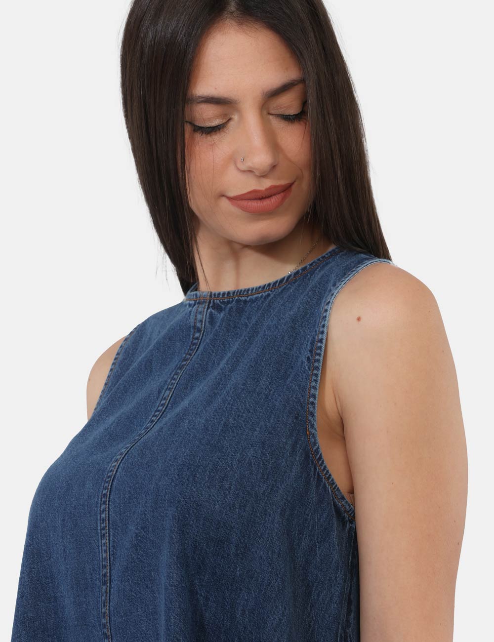 DW0DW22341-OB_1A5_PE26_4 Vestito Tommy Hilfiger Blu - Vestito TOMMY HILFIGER blu Il vestito TOMMY HILFIGER blu da donna è il capo ideale per affronta