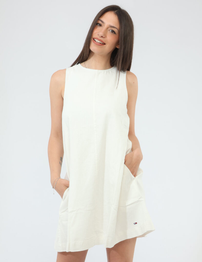 Abbigliamento donna scontato - Vestito Tommy Hilfiger Bianco