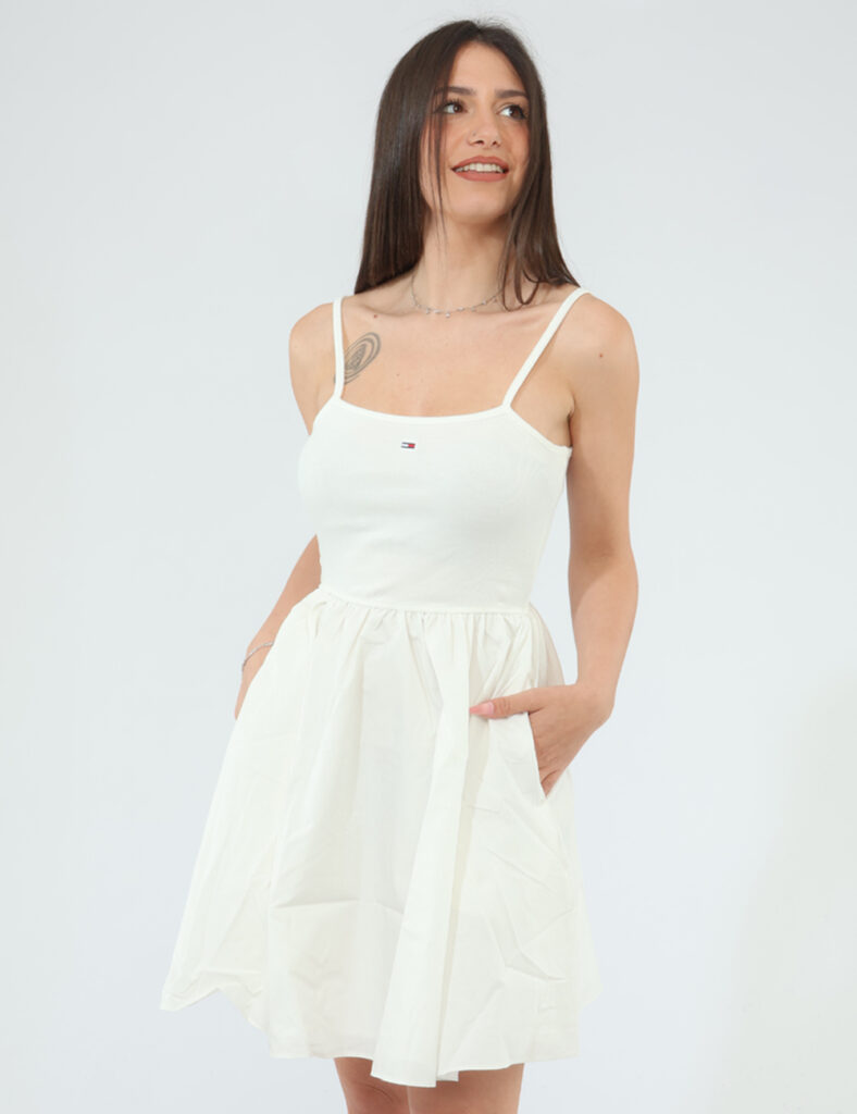 Abbigliamento donna scontato - Vestito Tommy Hilfiger Bianco