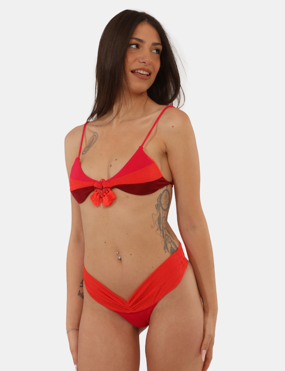 FK-0750FX-SB_FUXIA_PE26_1 Bikini F**K Rosso - Bikini F**K rosso da donna Questo bikini F**K rosso da donna è pensato per vivere la stagione estiva con