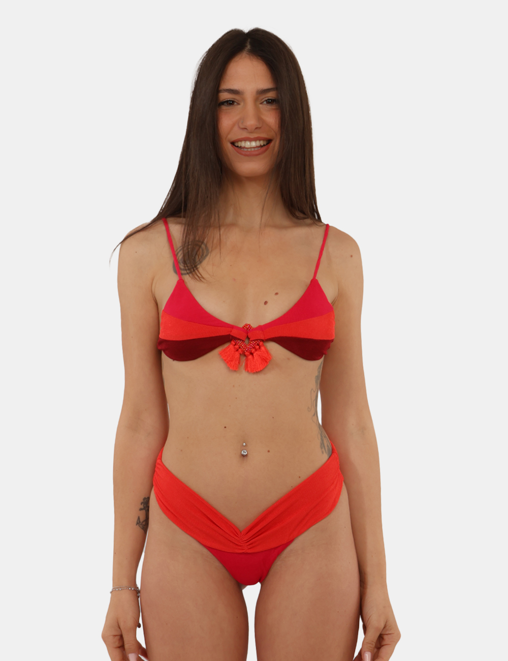 FK-0750FX-SB_FUXIA_PE26_5 Bikini F**K Rosso - Bikini F**K rosso da donna Questo bikini F**K rosso da donna è pensato per vivere la stagione estiva con