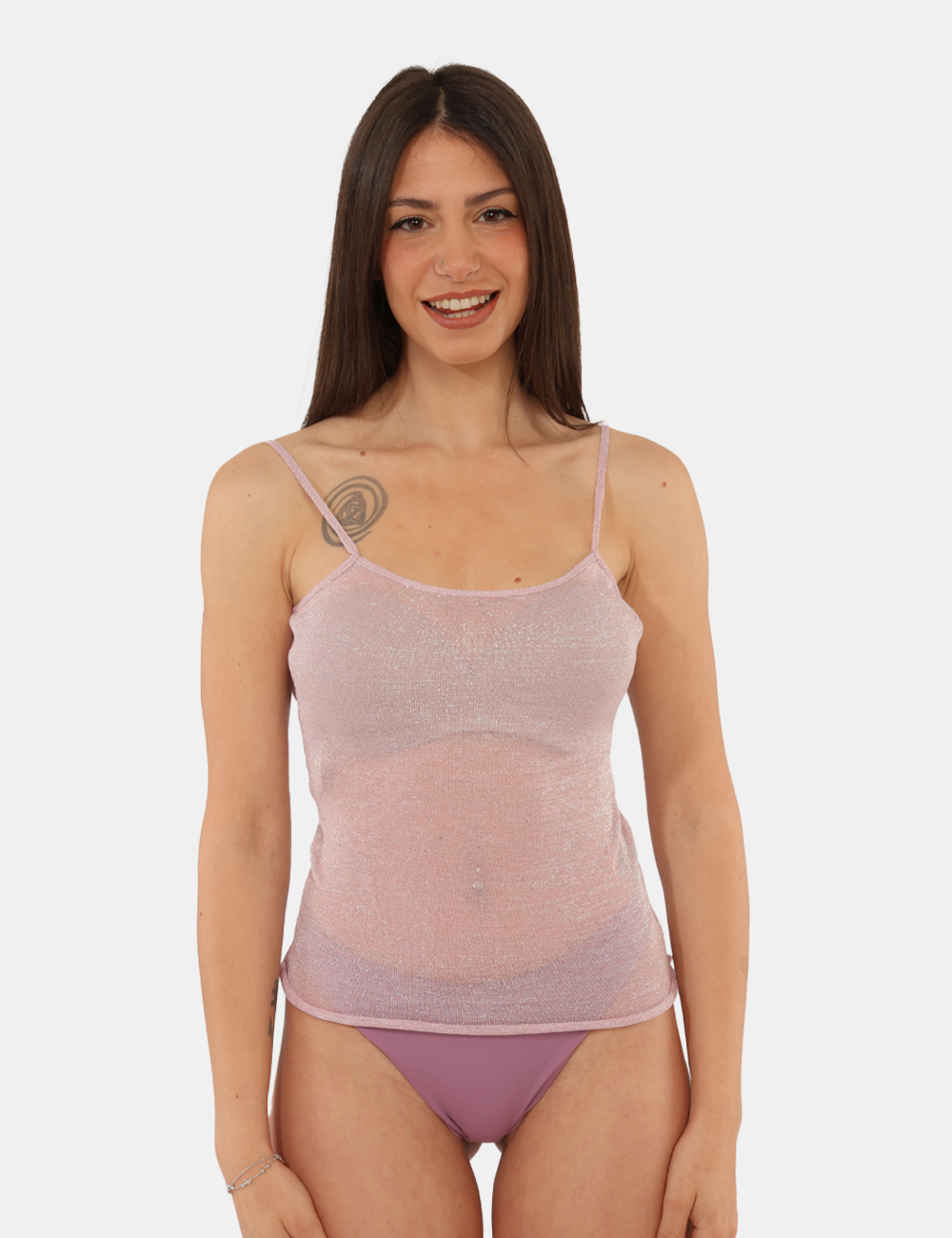 FK-0927PK-SB_ROSA_PE26_6 Top F**K Rosa - Top F**K rosa da donna Questo top F**K rosa da donna è il capo ideale per aggiungere luminosità e leggerezza
