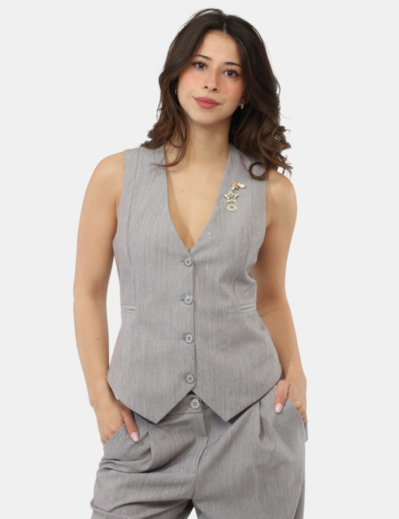 Abbigliamento donna scontato - Gilet Rue De Clerie Grigio
