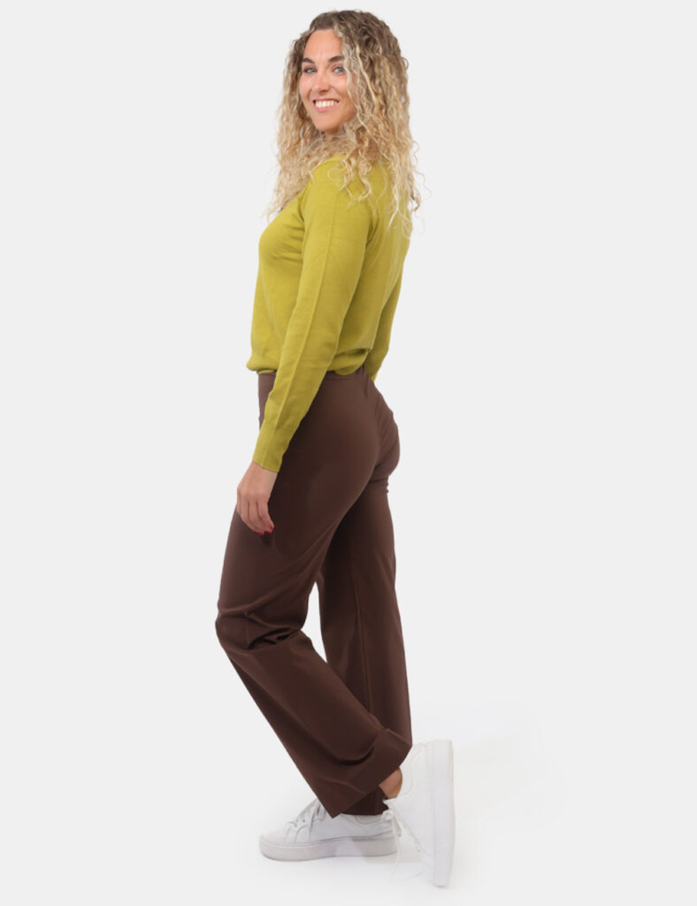 Abbigliamento donna scontato - Pantalone Rue De Clerie Marrone