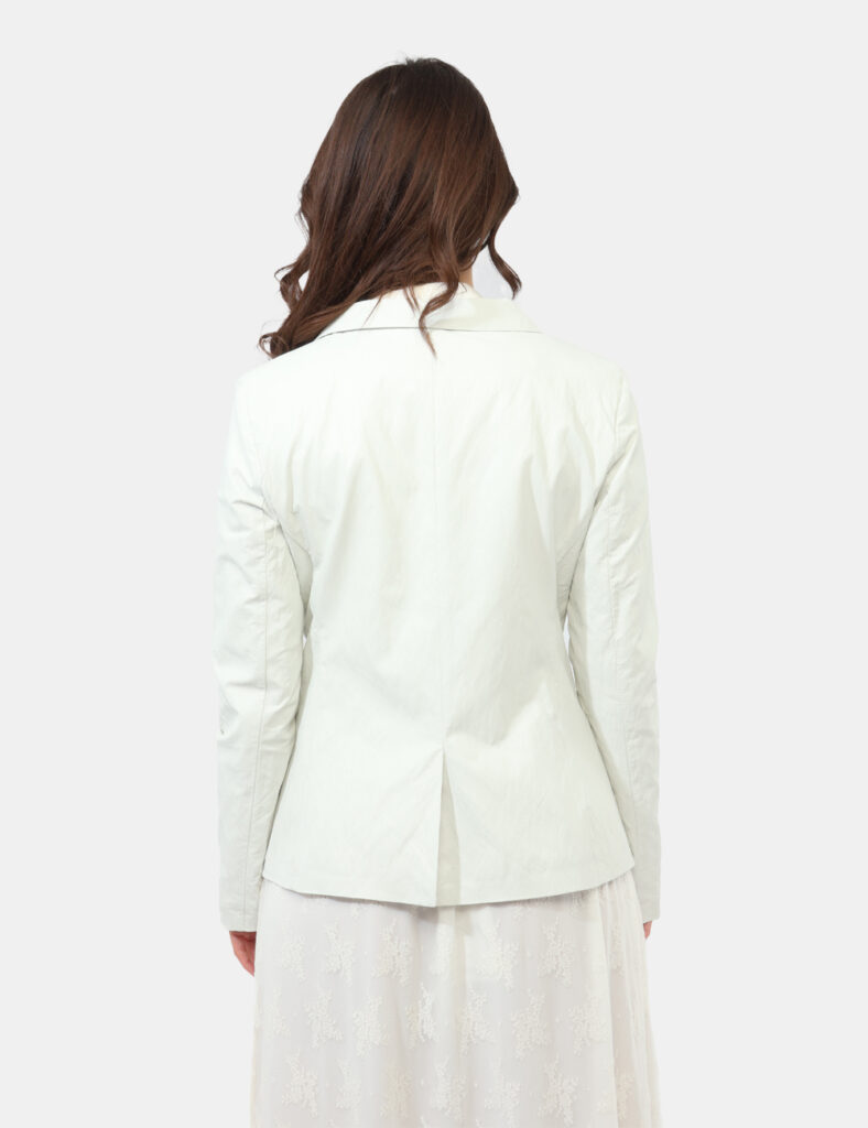 Blazer Materica Bianco