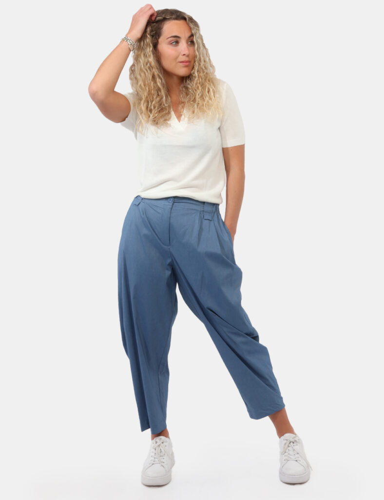 Abbigliamento donna scontato - Pantalone Rue De Clerie Azzurro