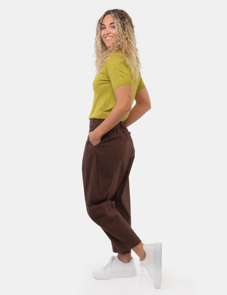 Abbigliamento donna scontato - Pantalone Rue De Clerie Marrone