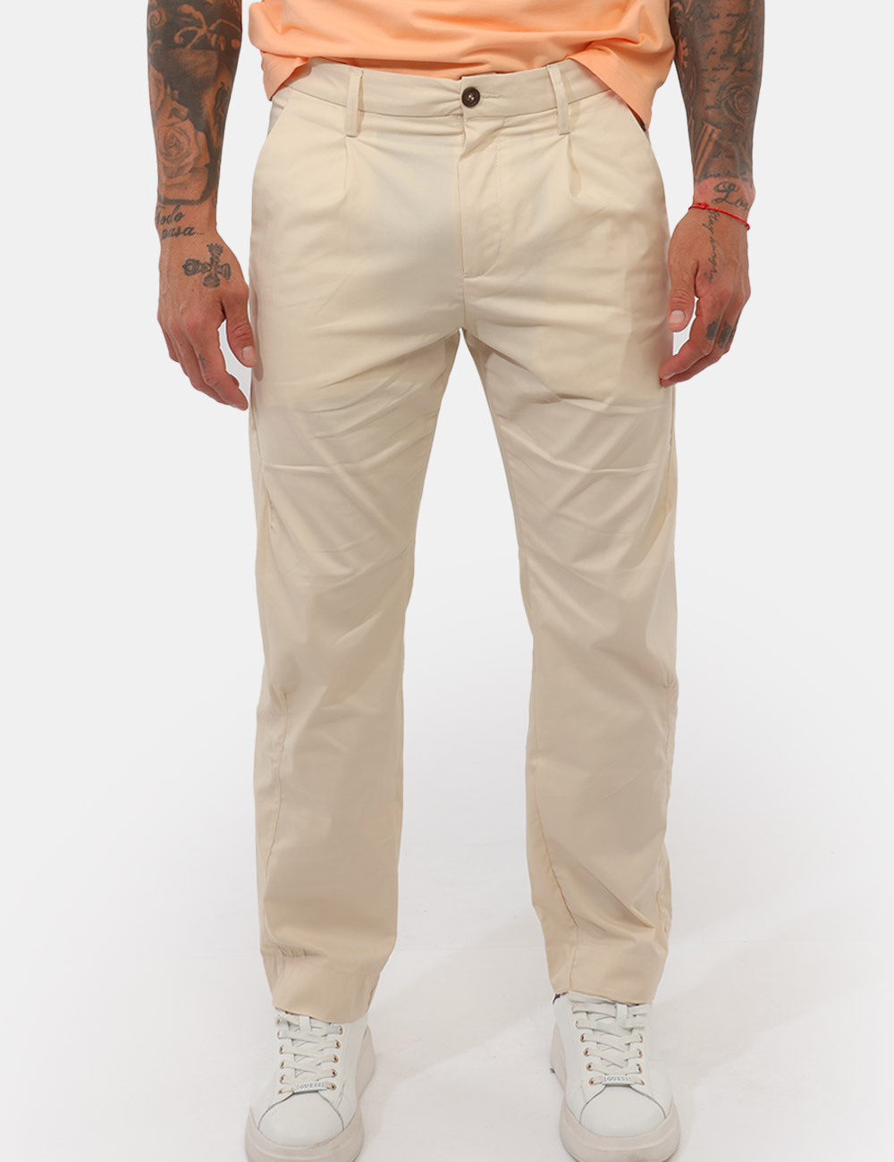 IV50-OB_CREMA_PE26_6 Pantalone Concept83 Beige - Pantalone CONCEPT83 Beige da uomo – eleganza casual e comfort contemporaneo Il Pantalone CONCEPT