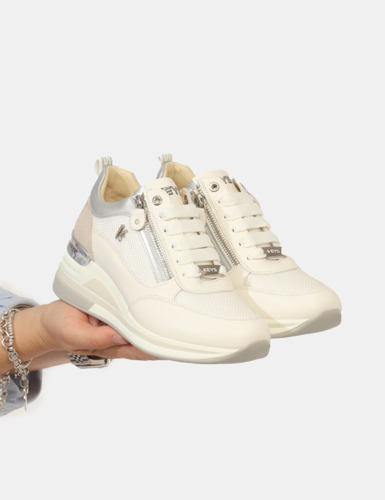 Scarpe da Donna scontate - Sneakers Keys Bianche