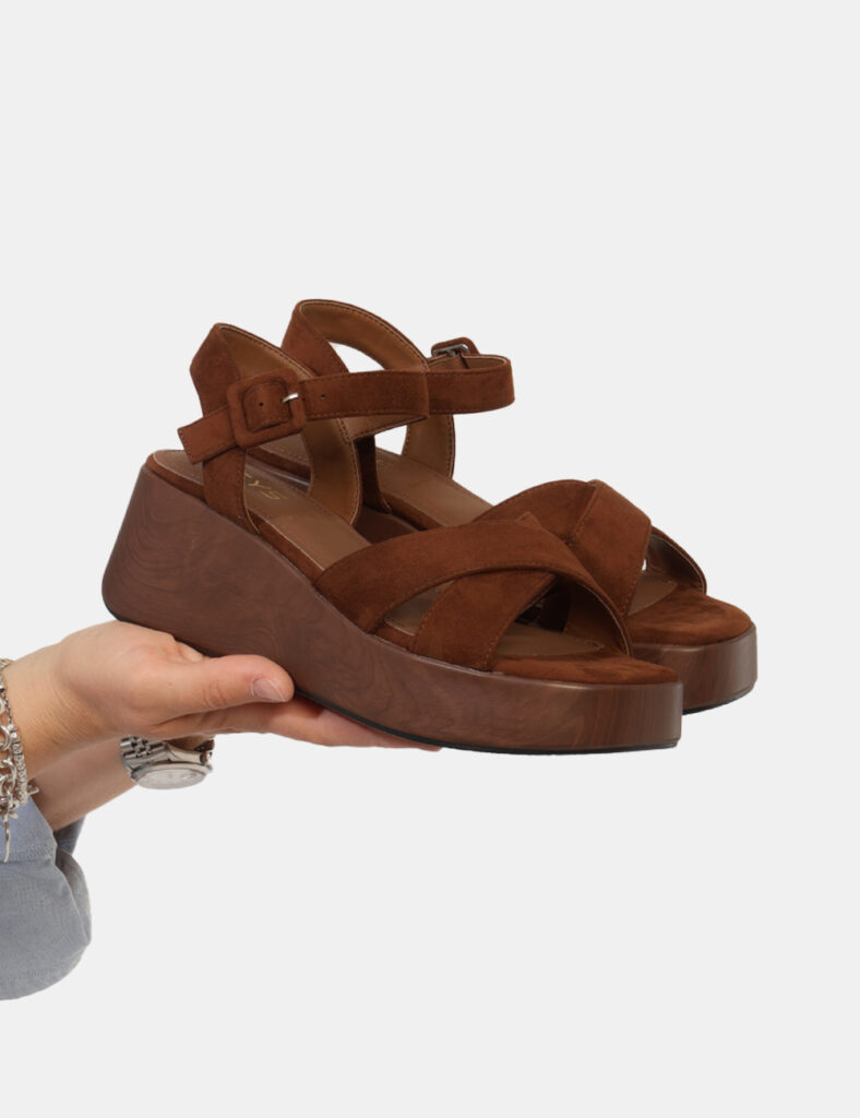 Scarpe da Donna scontate - Zeppe Keys Marrone