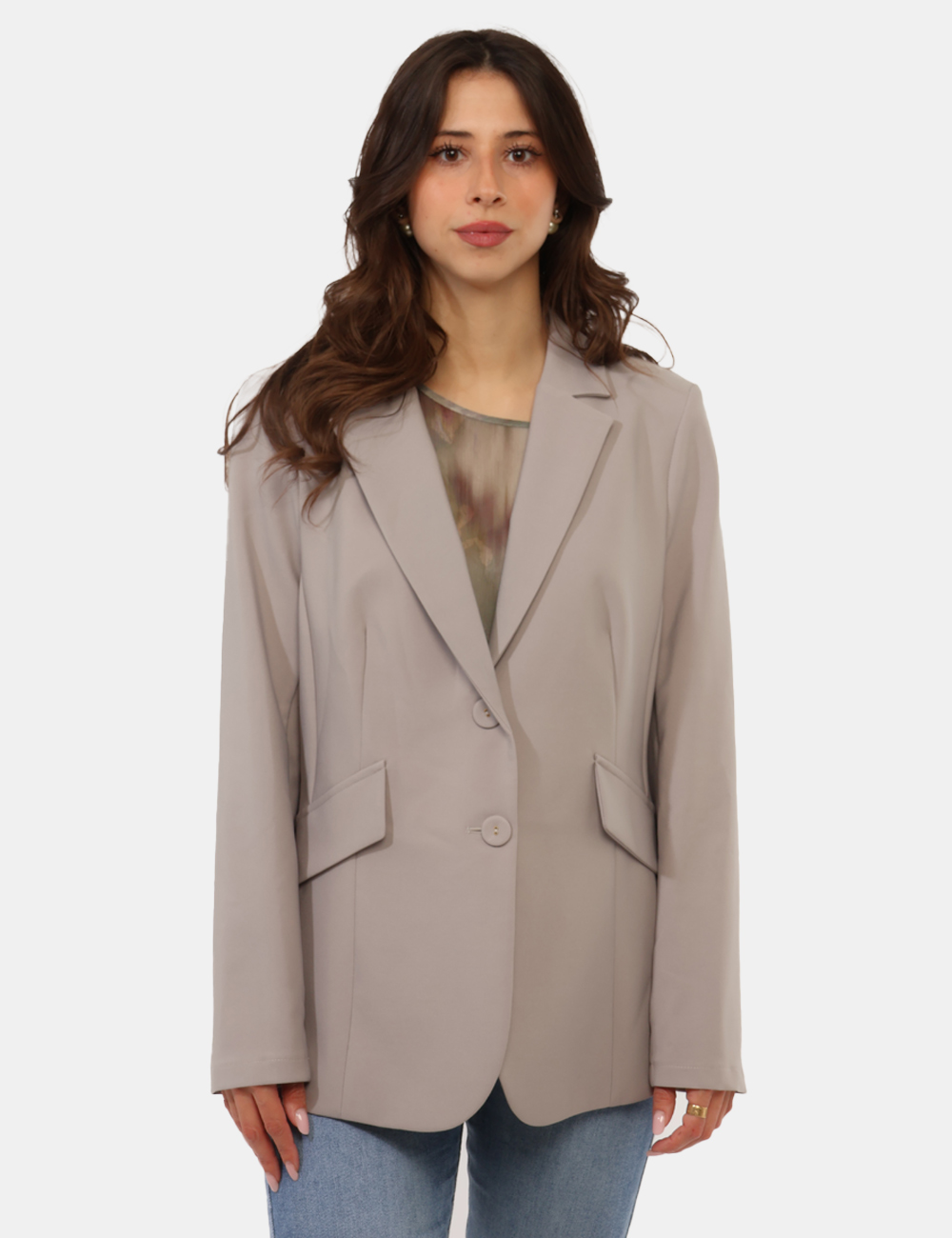 L18XBEALTROVE-SB_PERLA_PE26_6 Blazer Sandro Ferrone Grigio - Blazer SANDRO FERRONE Grigio da donna Elegante, moderno e versatile, questo Blazer SANDRO FER