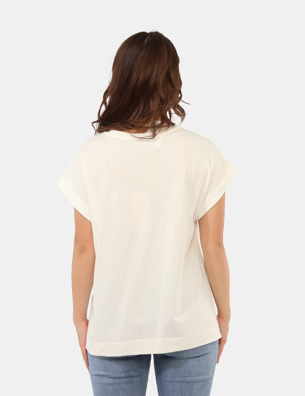 L7XBEMARZIALE-SB_PANNABLU_PE26_2 T-shirt Sandro Ferrone Bianca - T-shirt SANDRO FERRONE Bianca da donna Casual, fresca e versatile, questa T-shirt SANDRO FER
