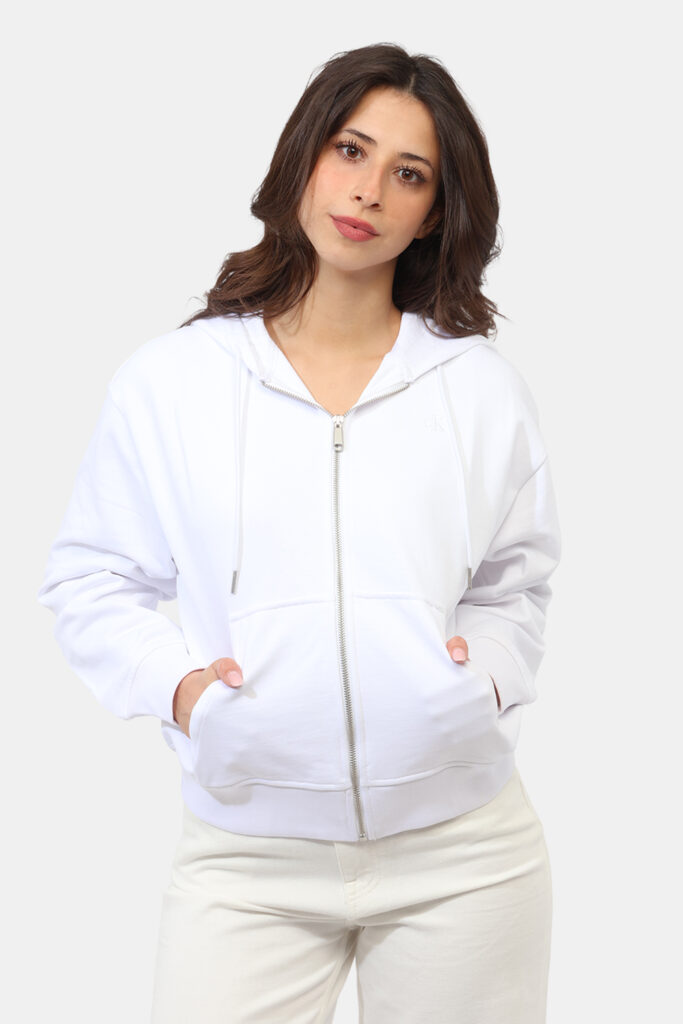 Abbigliamento donna scontato - Felpa Calvin Klein Bianca