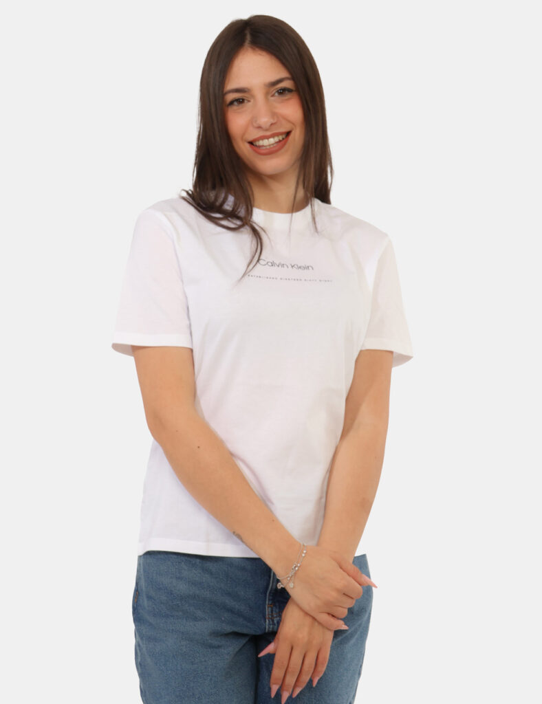 Abbigliamento donna scontato - T-shirt Calvin Klein Bianca