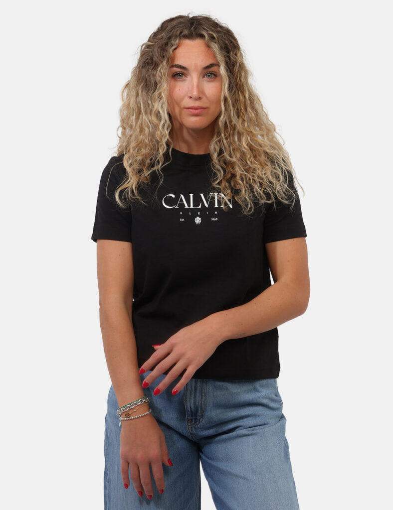 Abbigliamento donna scontato - T-shirt Calvin Klein Nero