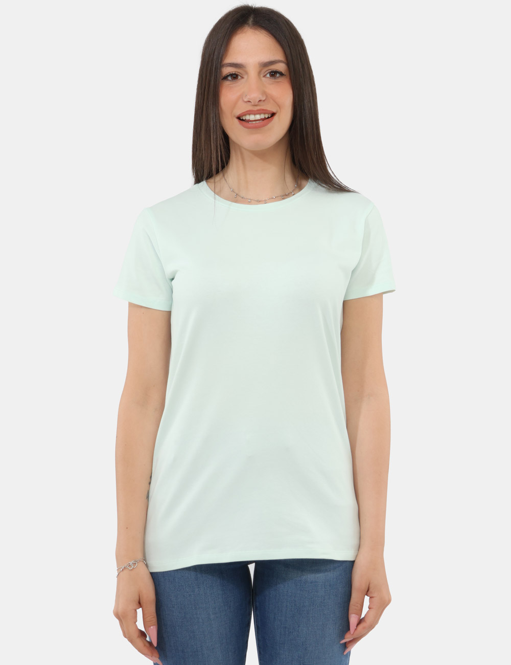 MOD-1-OB_AQUAMARINE_PE26_5 T-shirt Concept83 Azzurra - T-shirt CONCEPT83 Azzurra da donna Casual, fresca e facile da abbinare, la T-shirt CONCEPT83 Azz