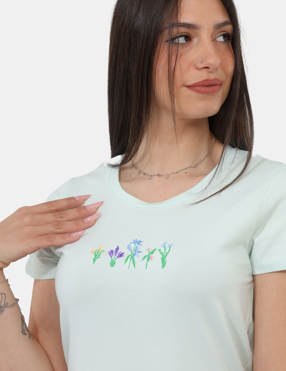 MOD-2-OB_AQUAMARINE_PE26_4 T-shirt Concept83 Azzurra - T-shirt CONCEPT83 Azzurra da donna Fresca, femminile e perfetta per aggiungere un tocco delicato