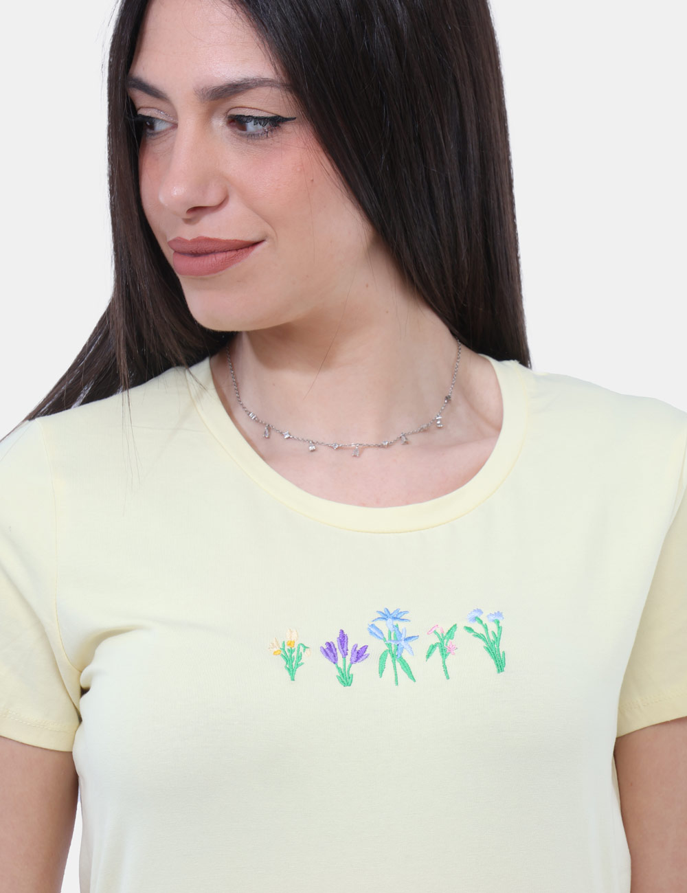 MOD-2-OB_LIGHT-YELLOW_PE26_4 T-shirt Concept83 Gialla - T-shirt CONCEPT83 Gialla da donna Luminosa, fresca e perfetta per dare energia ai look quotidiani