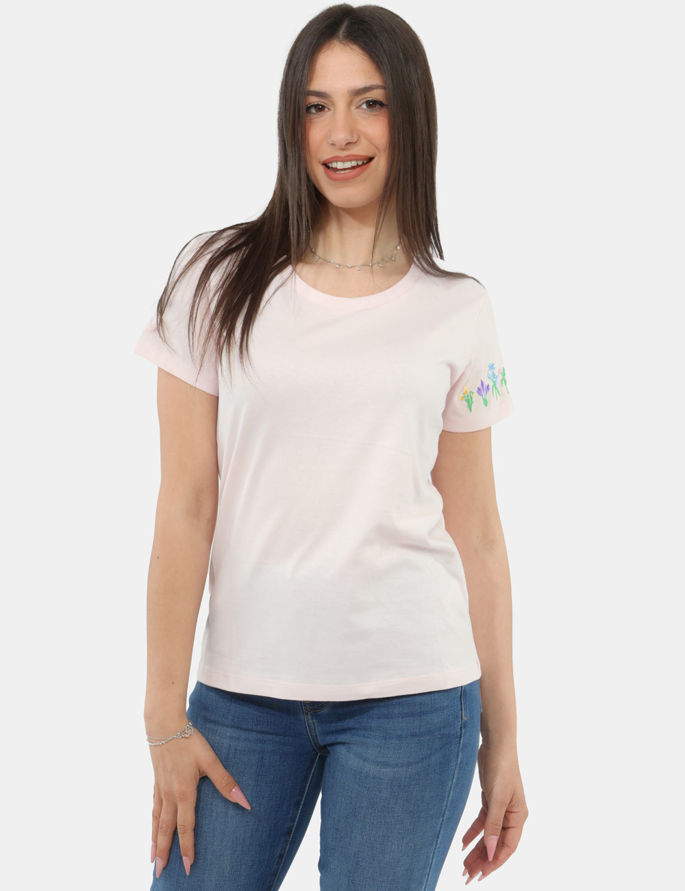 MOD-3-OB_LIGHT-PINK_PE26_1 T-shirt Concept83 Rosa - T-shirt CONCEPT83 Rosa da donna Delicata, femminile e perfetta per completare i look quotidiani con