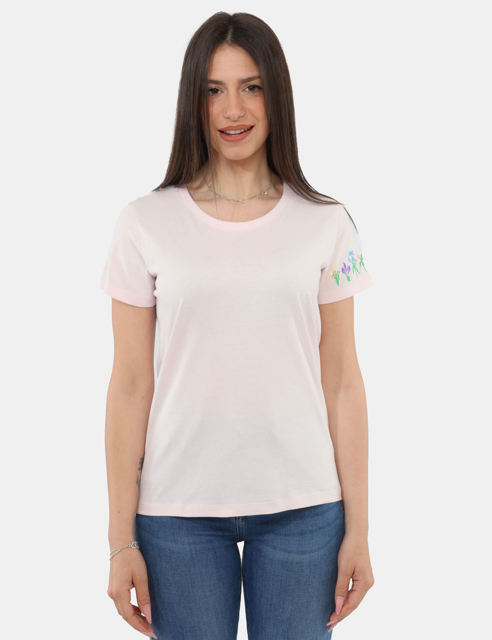 MOD-3-OB_LIGHT-PINK_PE26_5 T-shirt Concept83 Rosa - T-shirt CONCEPT83 Rosa da donna Delicata, femminile e perfetta per completare i look quotidiani con