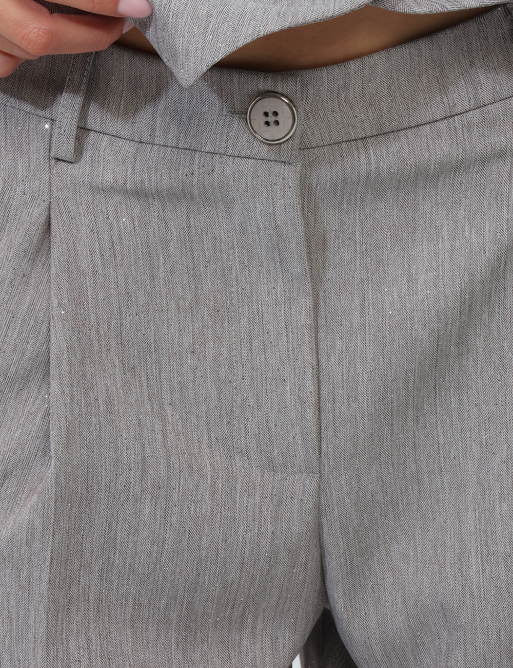 P2207T271-OB_TORTORA_PE26_5 Pantalone Rue De Clerie Grigio - Pantalone RUE DE CLERIE Grigio da donna Il pantalone RUE DE CLERIE grigio da donna è un cap