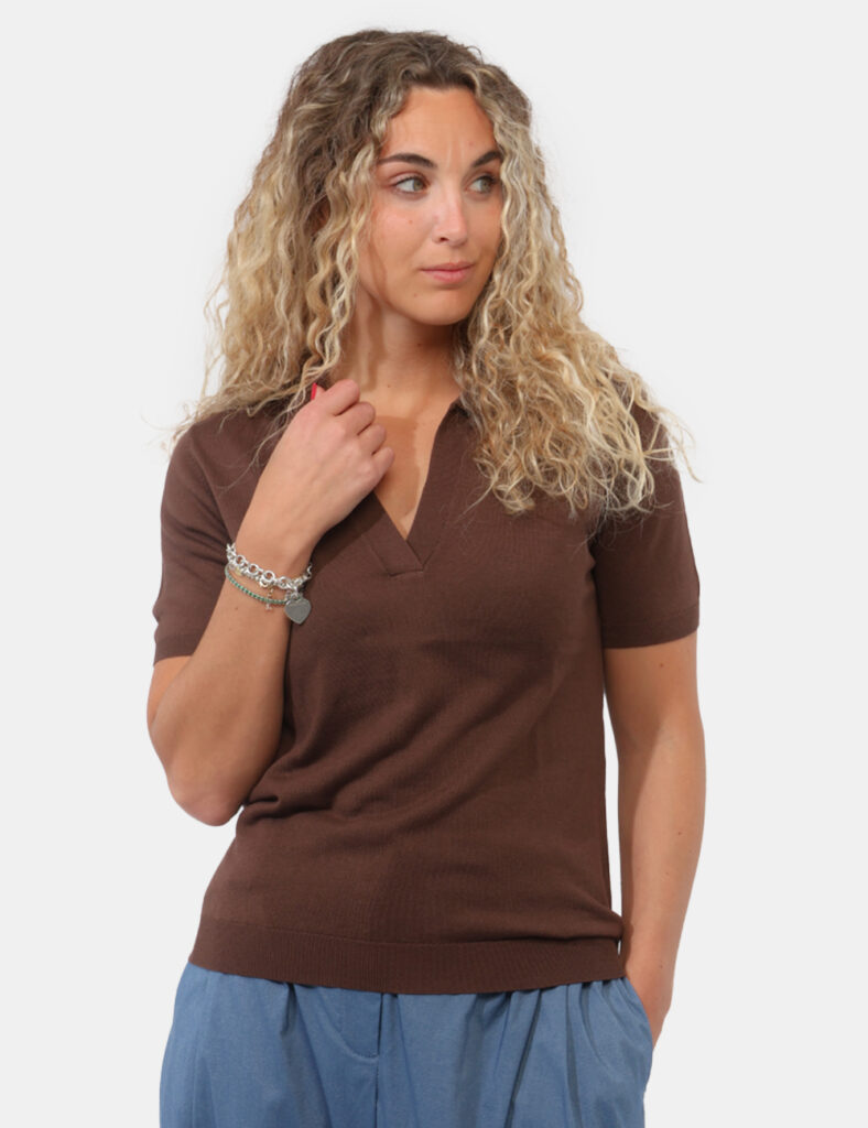 Abbigliamento donna scontato - Maglia Rue De Clerie Marrone
