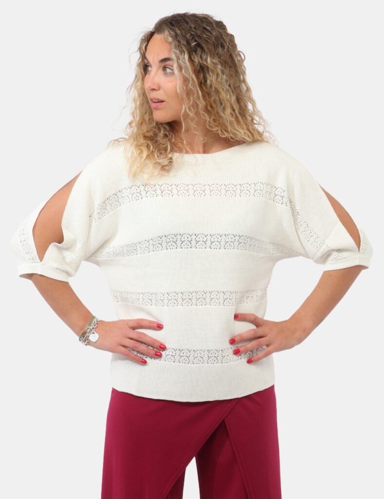 Abbigliamento donna scontato - Maglia Rue De Clerie Bianca