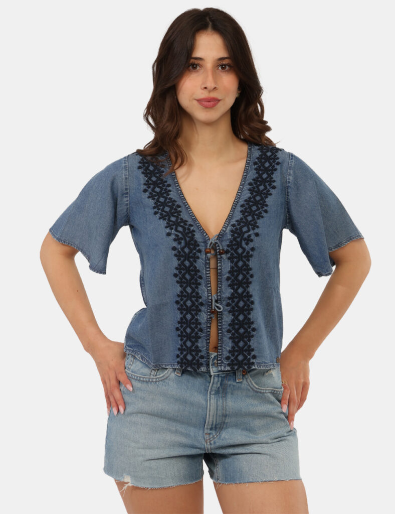 Abbigliamento donna scontato - Camicia Pepe Jeans Azzurra