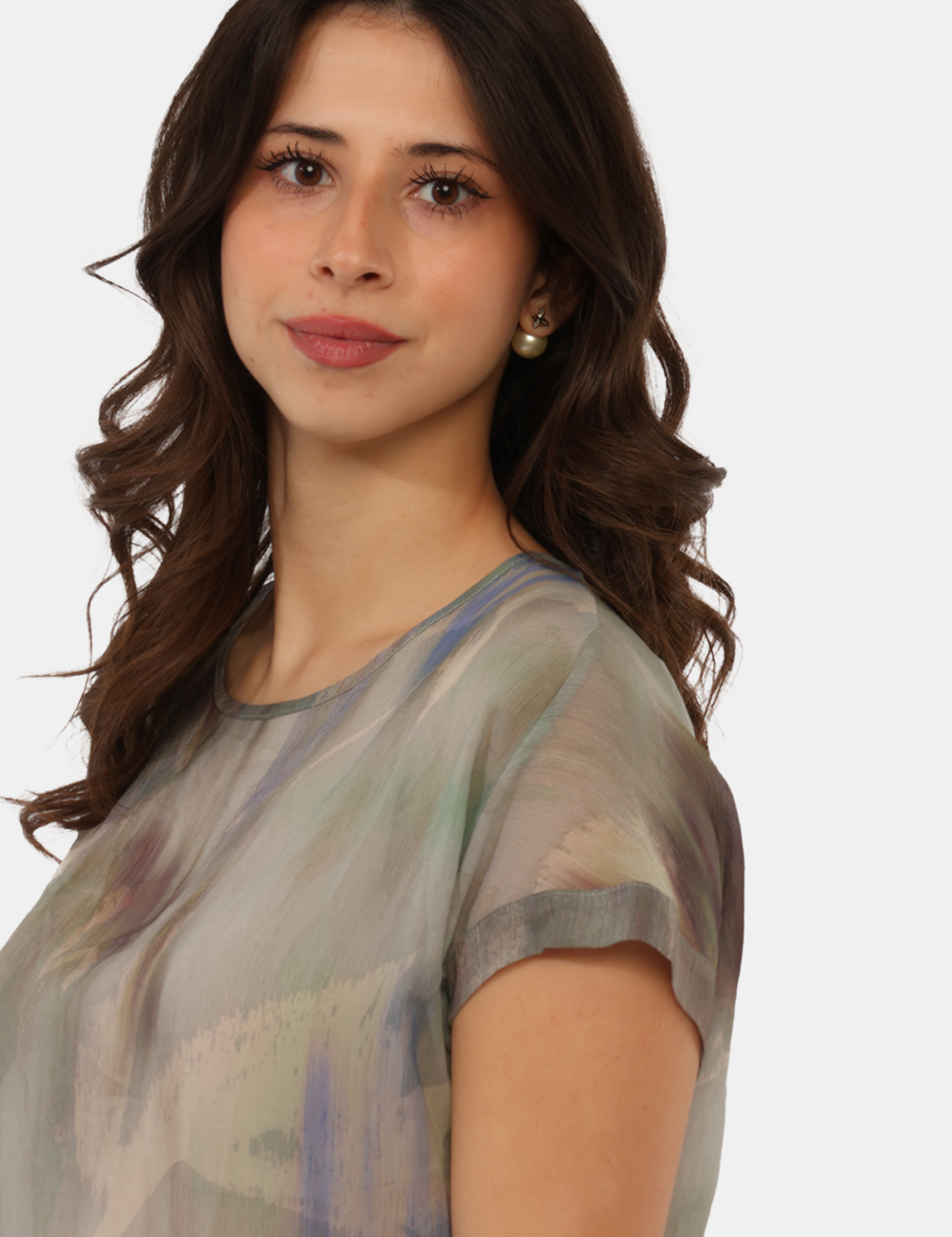 S22XBELEMANS-SB_ARGILLA_PE26_3 Blusa Sandro Ferrone Grigia - Blusa SANDRO FERRONE Grigia da donna Leggera, raffinata e femminile, questa Blusa SANDRO FERRO
