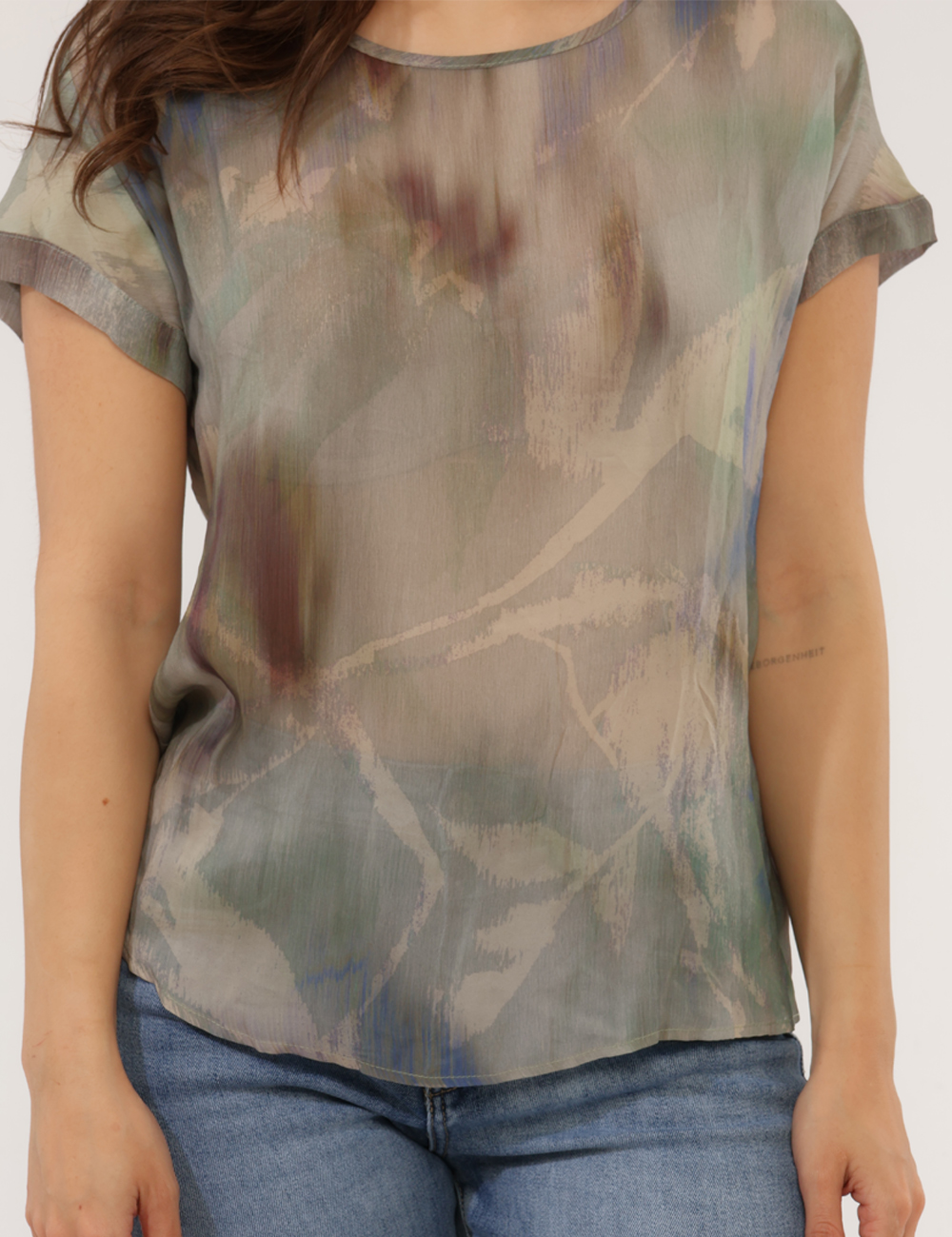 S22XBELEMANS-SB_ARGILLA_PE26_4 Blusa Sandro Ferrone Grigia - Blusa SANDRO FERRONE Grigia da donna Leggera, raffinata e femminile, questa Blusa SANDRO FERRO