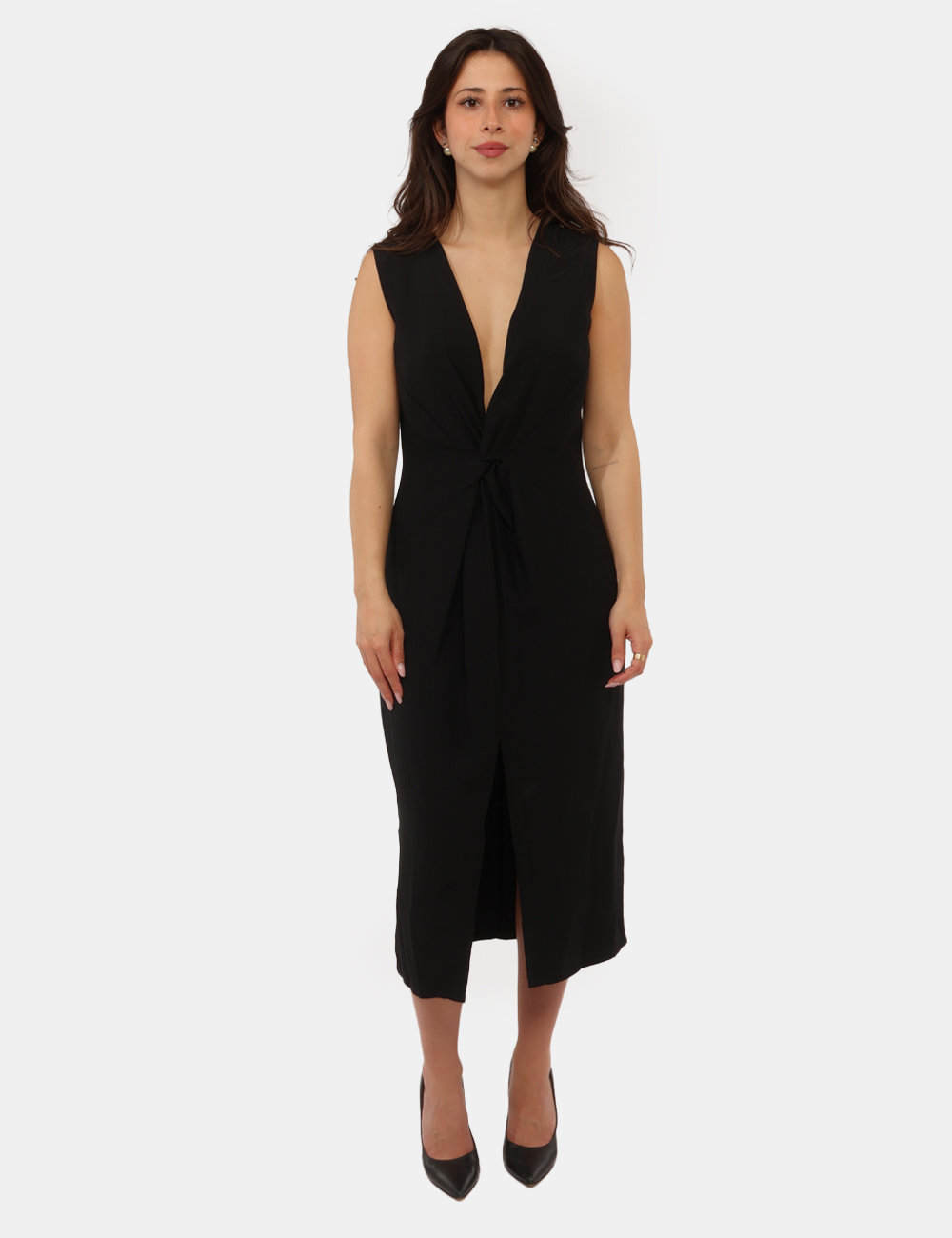 S31XBESARONNO-SB_NERO_PE26_7 Vestito Sandro Ferrone Nero - Vestito SANDRO FERRONE Nero da donna Elegante, sofisticato e dal fascino contemporaneo, il Ves