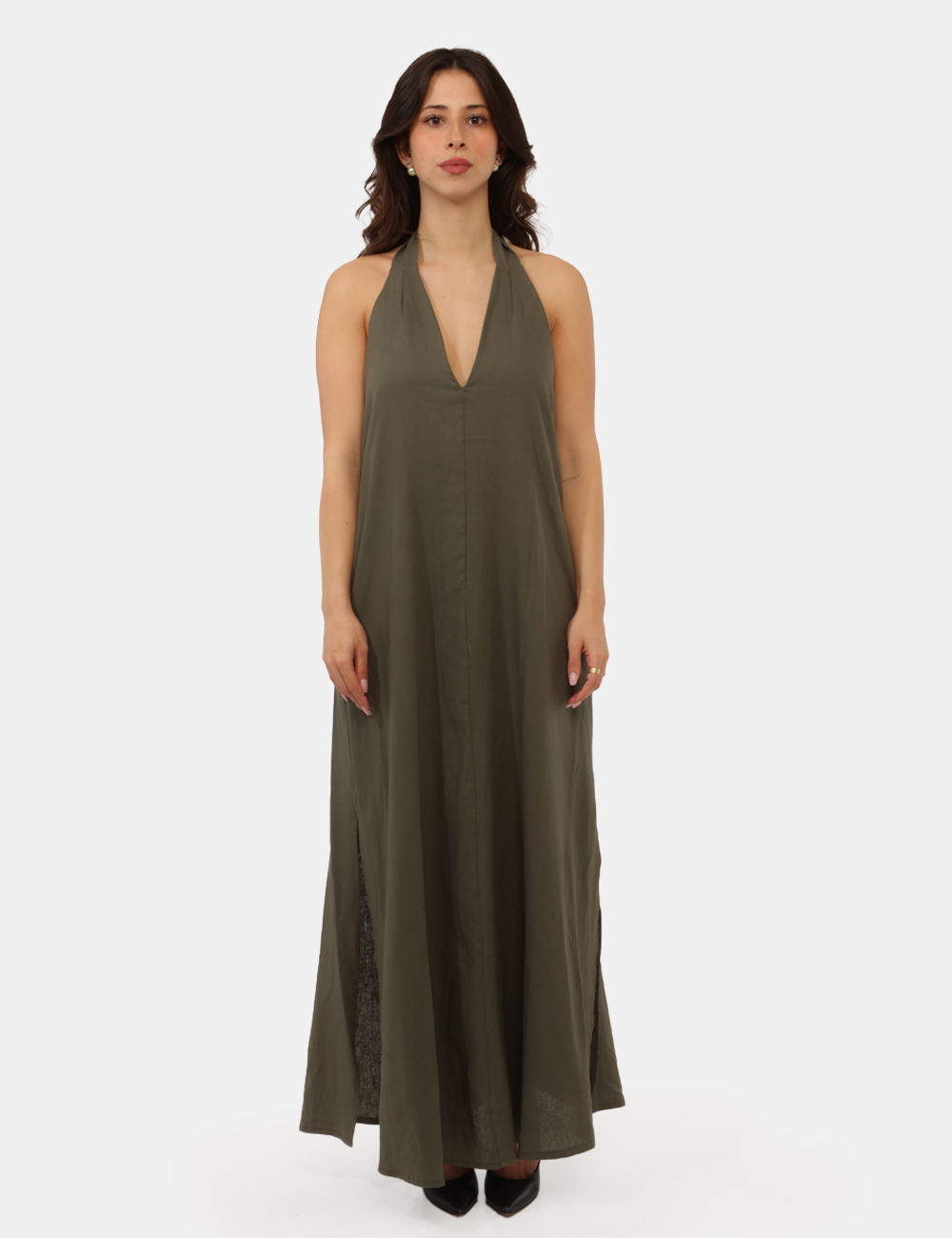 S67XBEALEX-SB_MILITARE_PE26_6 Vestito Sandro Ferrone Verde - Vestito SANDRO FERRONE Verde da donna Fresco, elegante e dal fascino naturale, il Vestito SAN