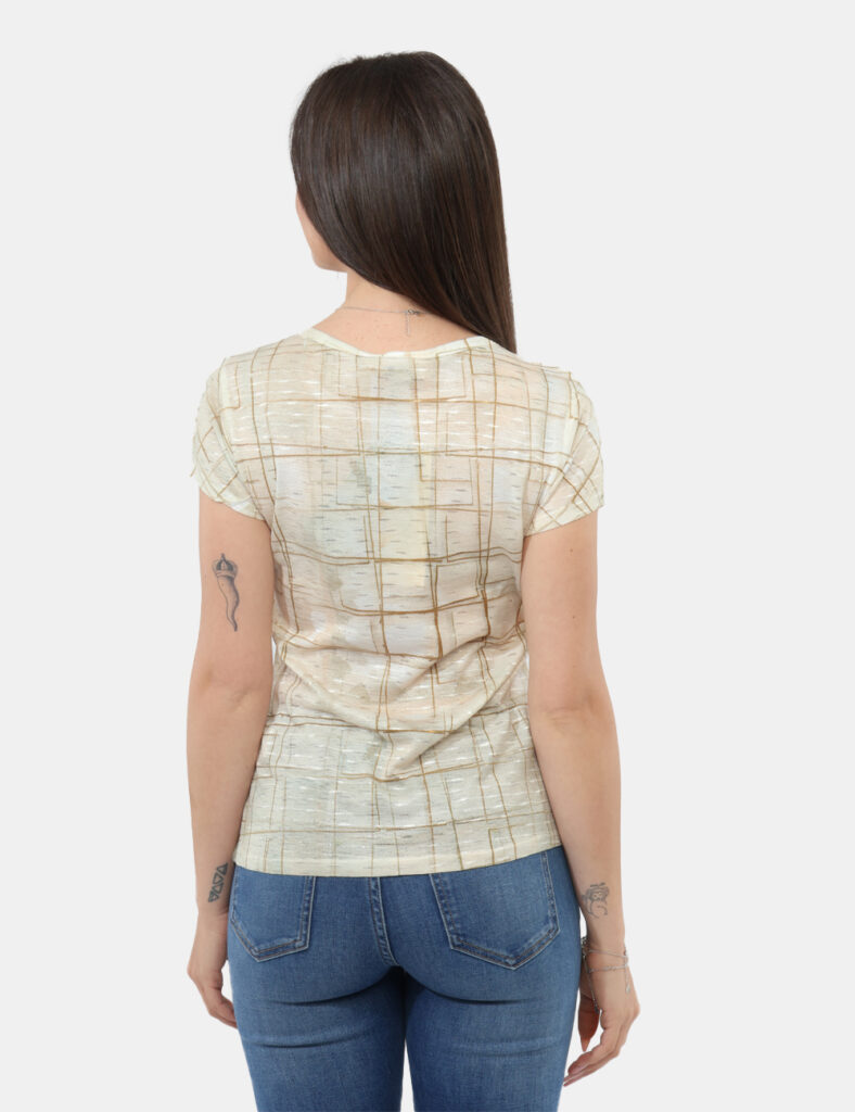 Abbigliamento donna scontato - T-shirt Yes Zee Beige