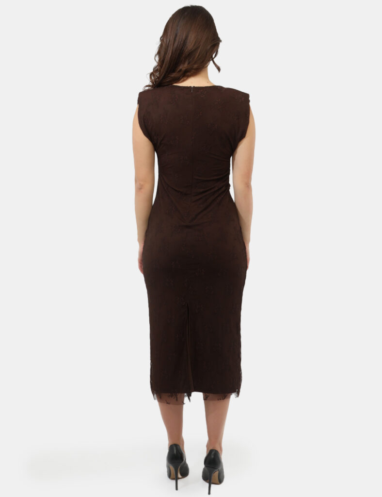 Abbigliamento donna scontato - Vestito Materica Marrone