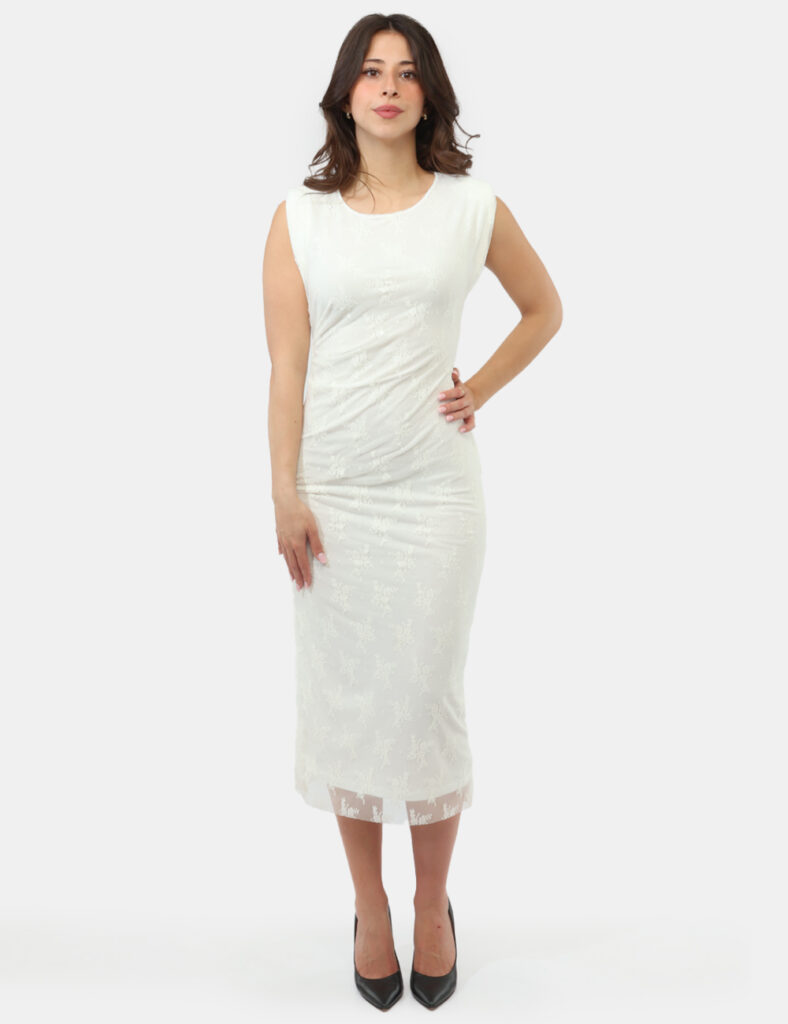 Abbigliamento donna scontato - Vestito Materica Bianco