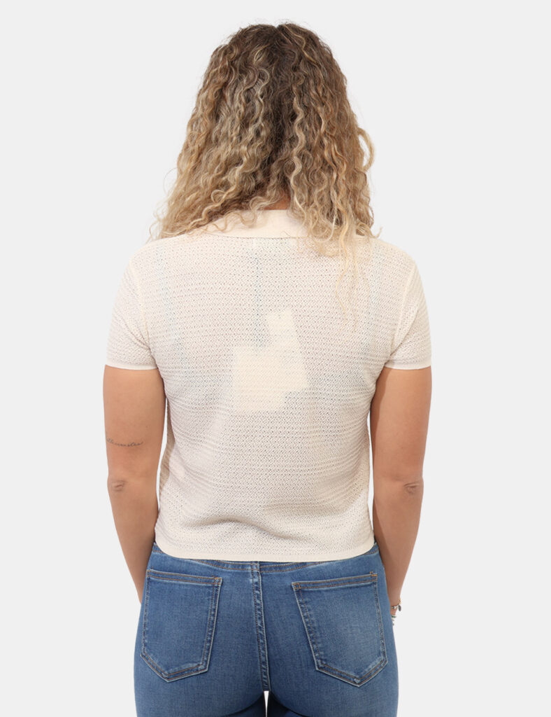 Abbigliamento donna scontato - Maglia Materica Bianca