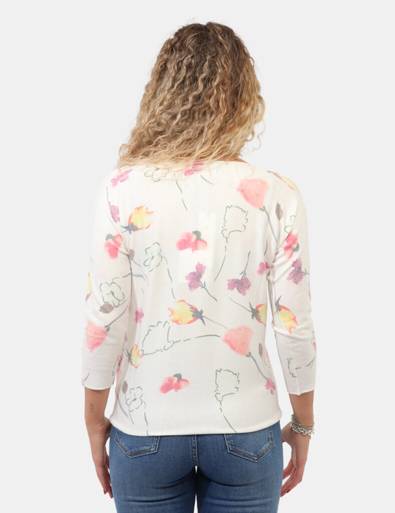 Abbigliamento donna scontato - Maglia Materica Bianca