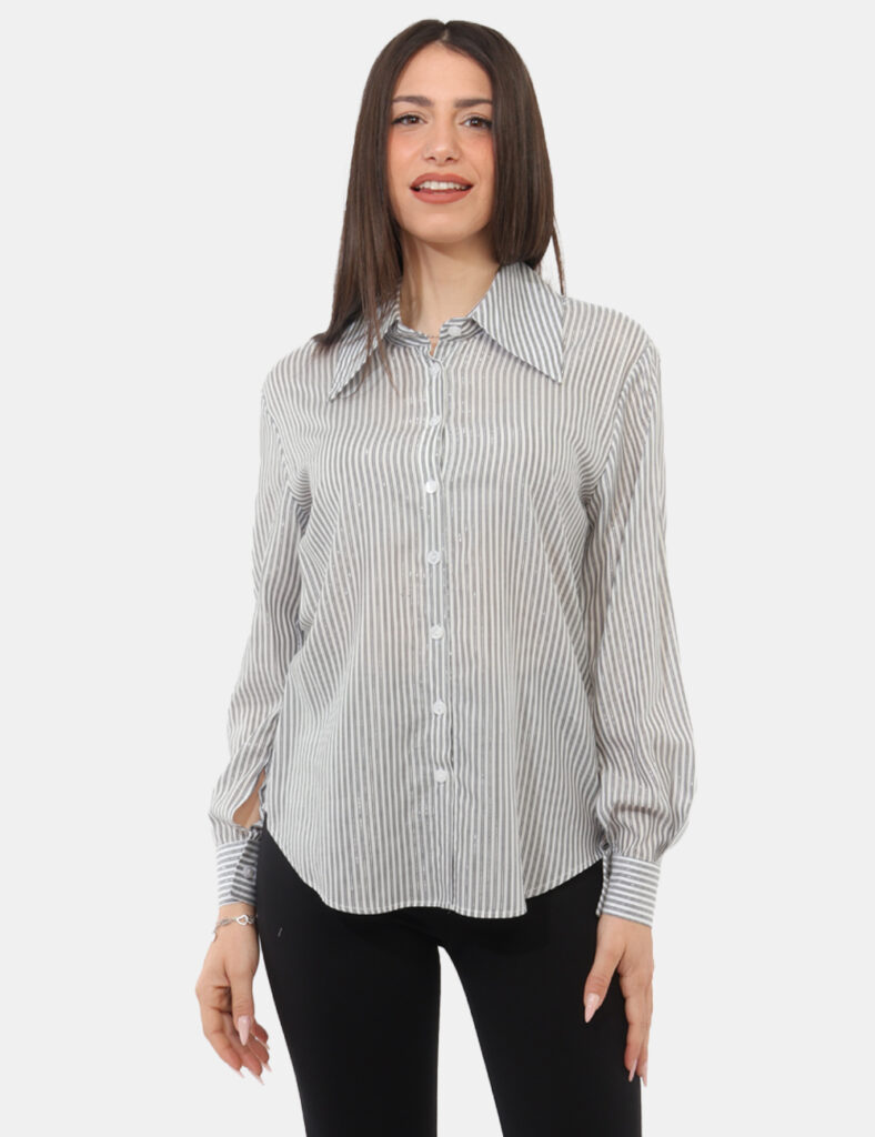 Abbigliamento donna scontato - Camicia Materica Nera