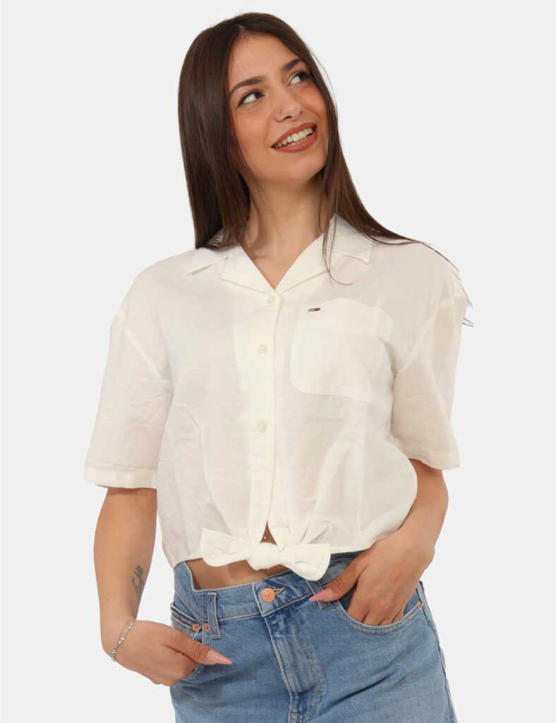 Abbigliamento donna scontato - Camicia Tommy Hilfiger Bianco
