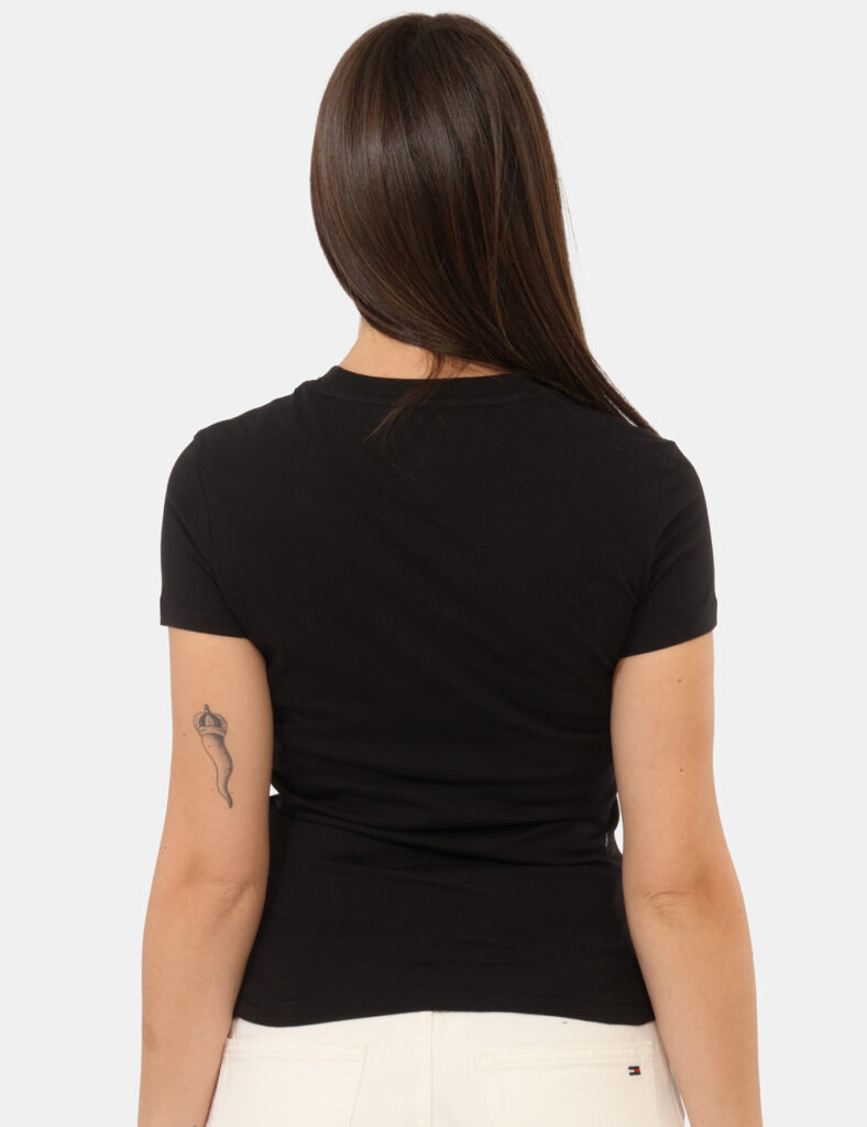 Abbigliamento donna scontato - T-shirt Tommy Hilfiger Nera