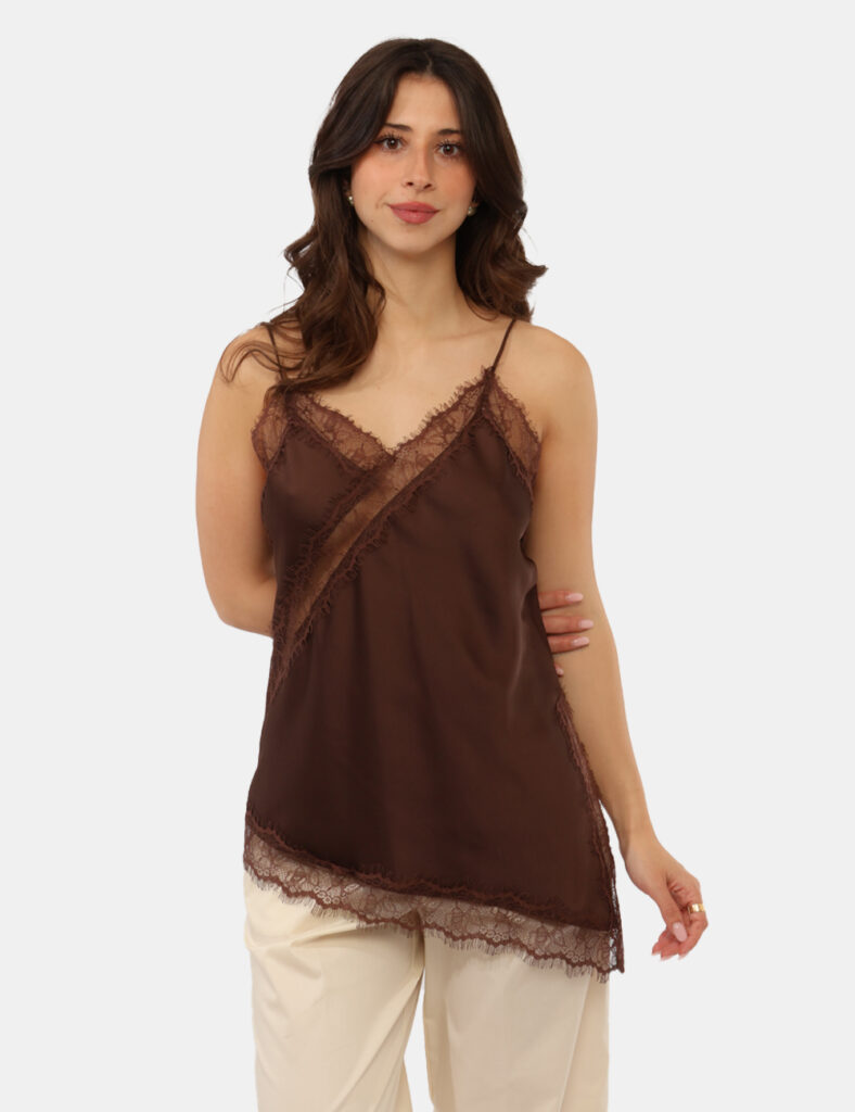 Abbigliamento donna scontato - Top Rue De Clerie Marrone