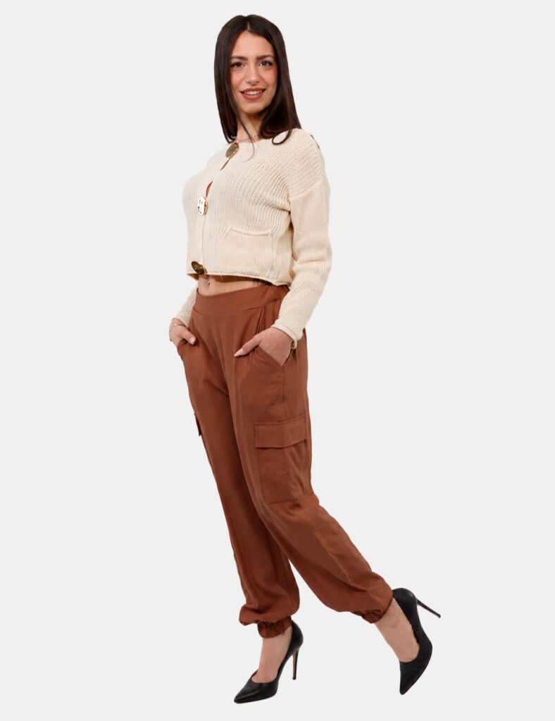 Abbigliamento donna scontato - Pantalone Rue De Clerie Marrone