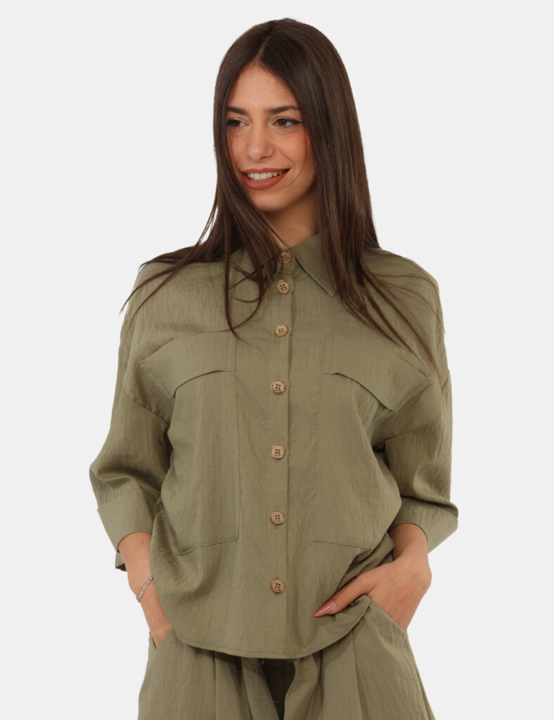 Abbigliamento donna scontato - Camicia Yes Zee Verde