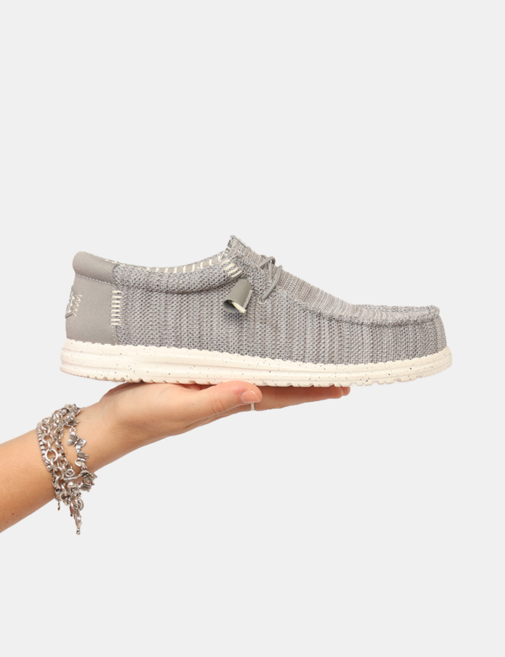 HD41898-WALLY-SOX-OB_GREY_PE26_5 Scarpe Heydude Grigie - Scarpe HEYDUDE Grigie da Uomo Le Scarpe HEYDUDE Grigie da uomo sono la scelta ideale per chi cerca u