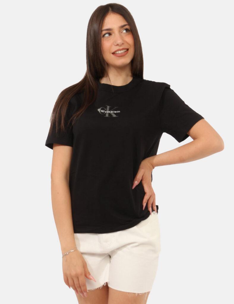 Abbigliamento donna scontato - T-shirt Calvin Klein Nero