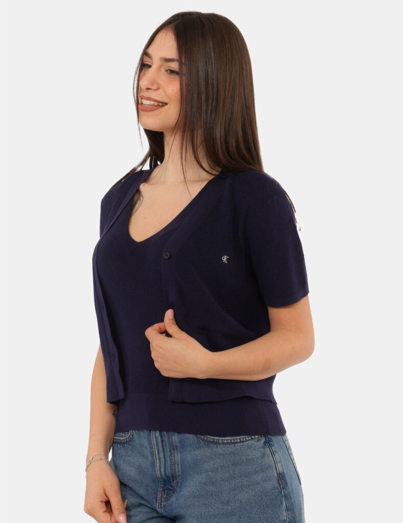 Abbigliamento donna scontato - Maglia Calvin Klein Blu