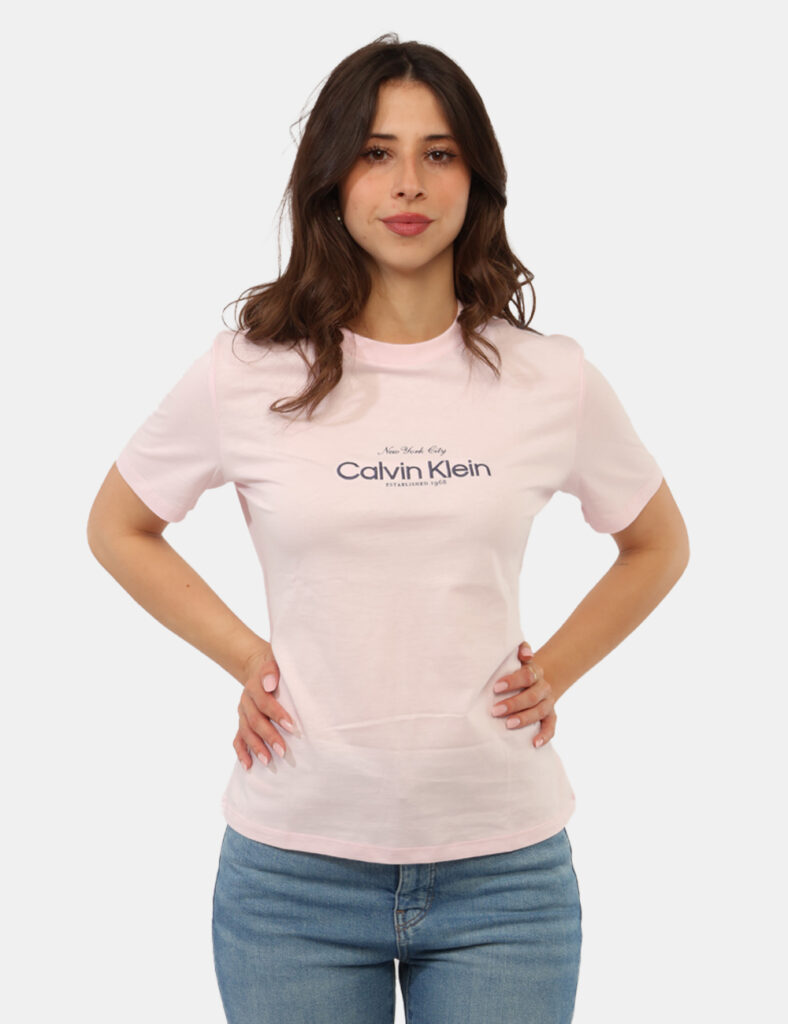 Abbigliamento donna scontato - T-shirt Calvin Klein Rosa
